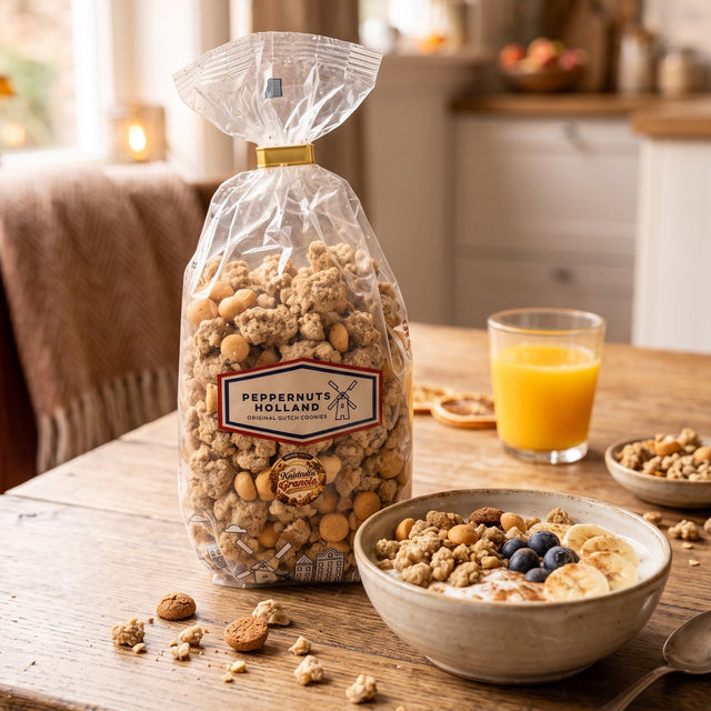 Granola karamel zeezout kruidnoten